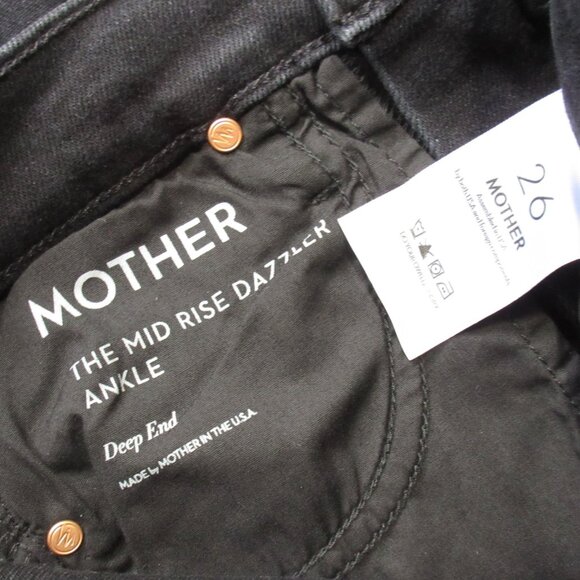 NWT Mother Mid Rise Dazzler Ankle in Deep End Crop Stretch Jeans 26 - Picture 4 of 10